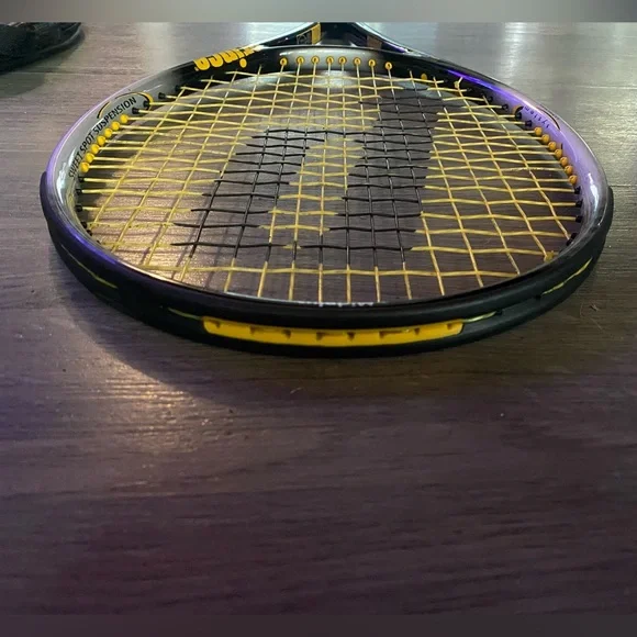 Prince Rage Titanium Racket in Black and Yellow - Picture 4 of 7
